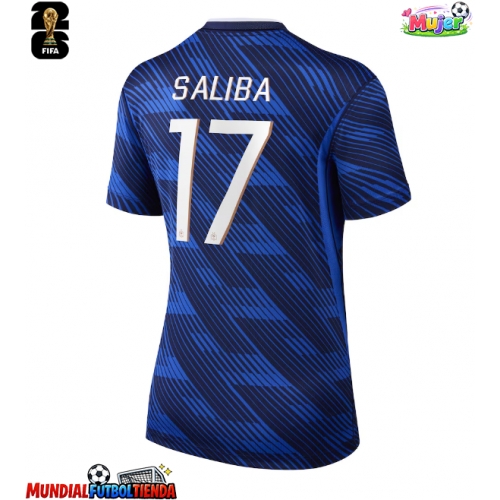 Camiseta Francia William Saliba #17 Primera Equipación Replica Mundial 2026 para mujer mangas cortas